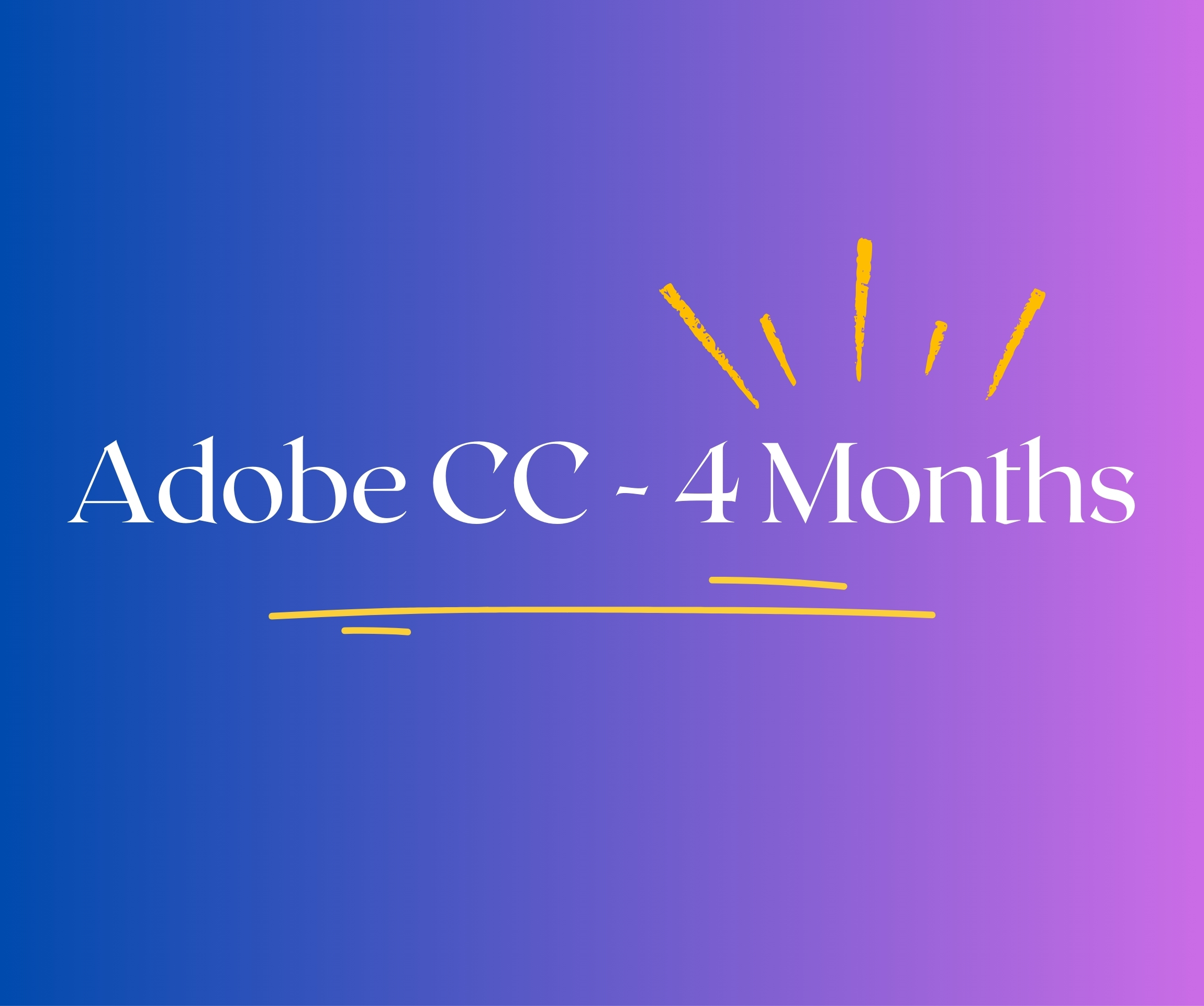 Adobe Creative Clouds - 4 Months