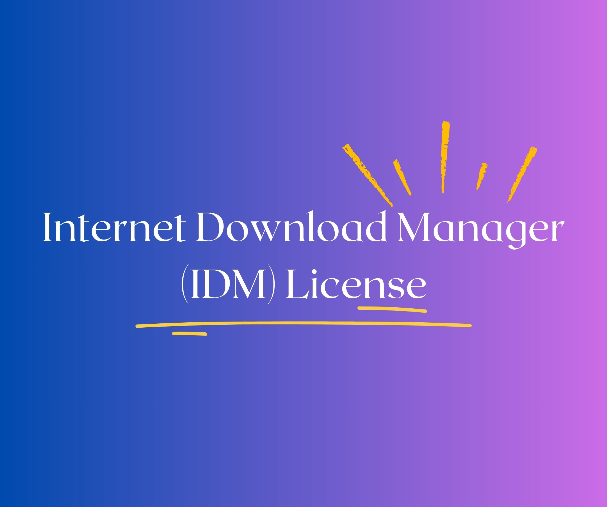 Internet Download Manager (IDM) Original License Key - Lifetime